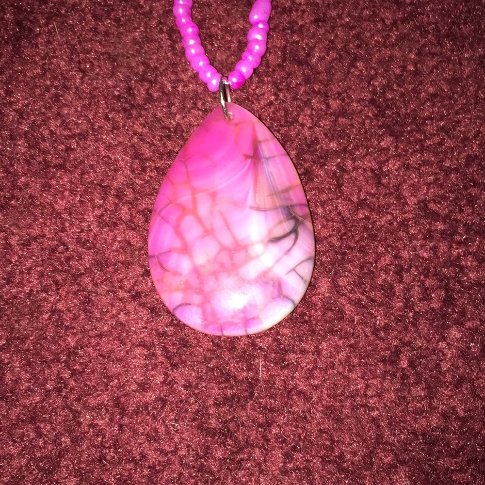 Pink Agate Necklace